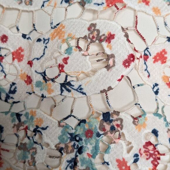 Tularosa Cream Cyrus Dress Lace Sleeveless Fit And Flare Scalloped Hem XS - Picture 10 of 10